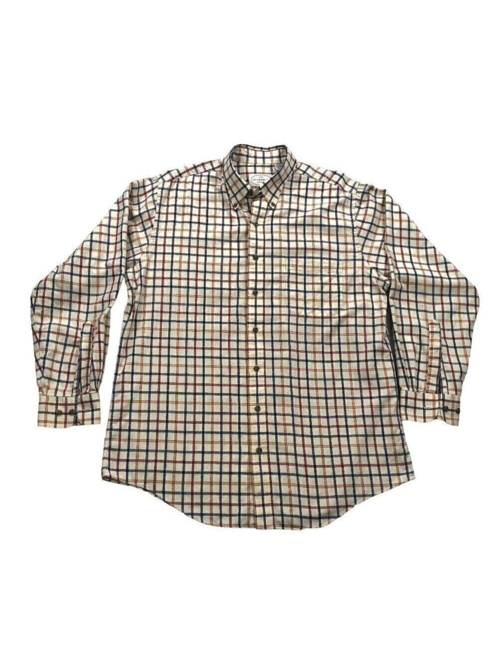 Jacob Miller Men's Windowpane Plaid Long Sleeve Button Down Shirt Size L